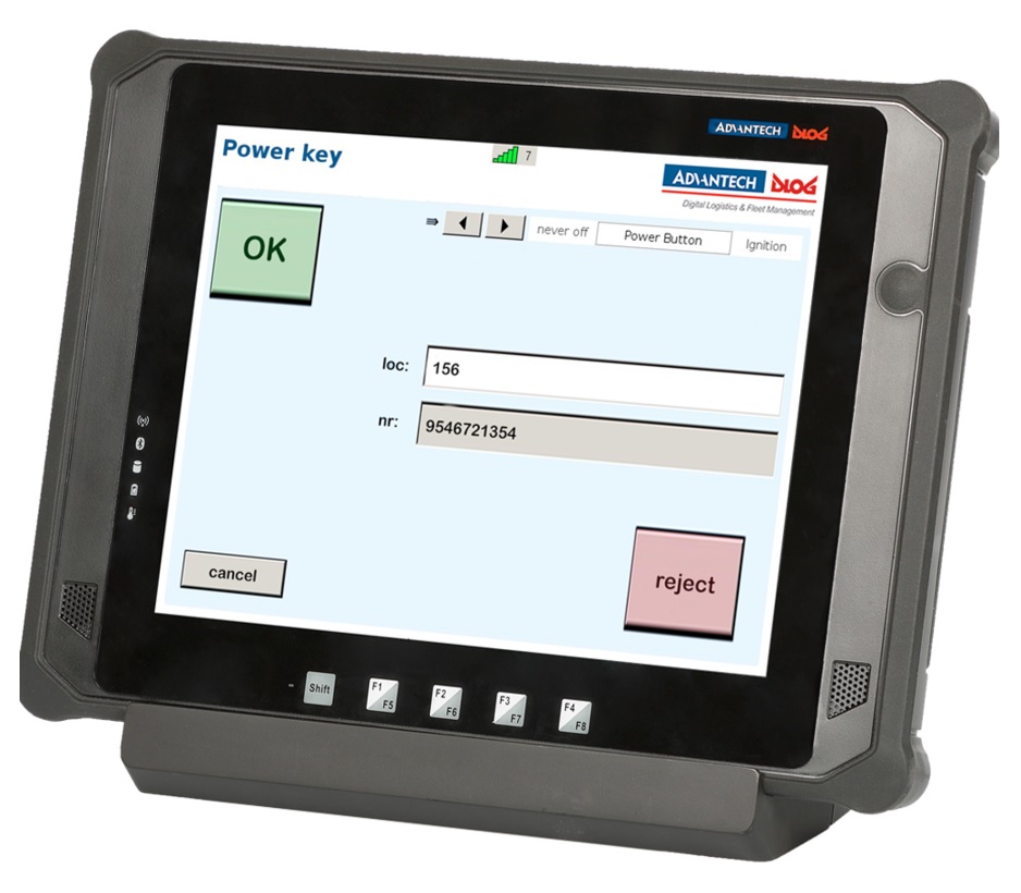 טאבלט מוקשח DLOG VMT DLT- M8110 – היברידי עבור מלגזות ועבור שימוש ידני